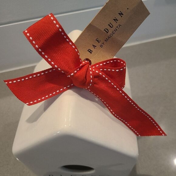 NWT Rae Dunn Blessed Birdhouse with Red Ribbon - Picture 2 of 5